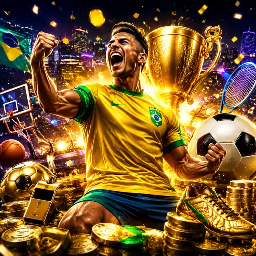Estádio de futebol iluminado em noite de jogo